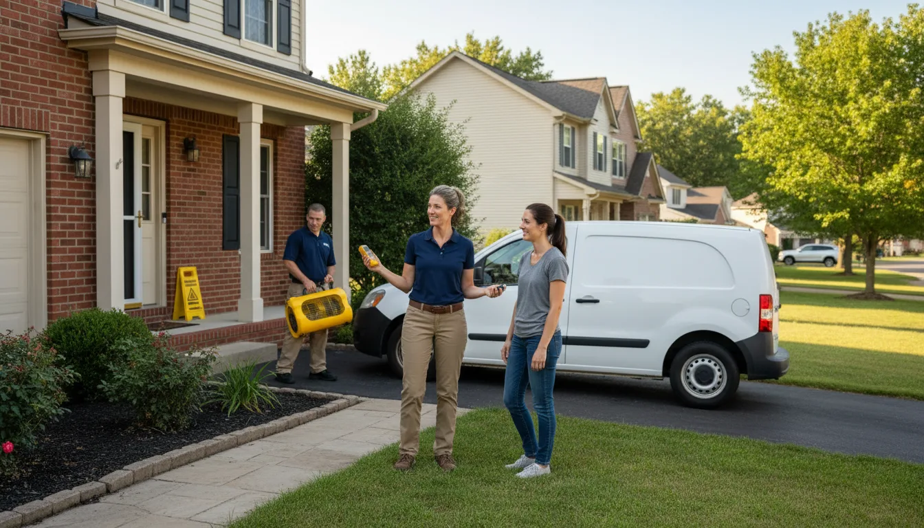 Residential water damage restoration in Woodleaf, NC
